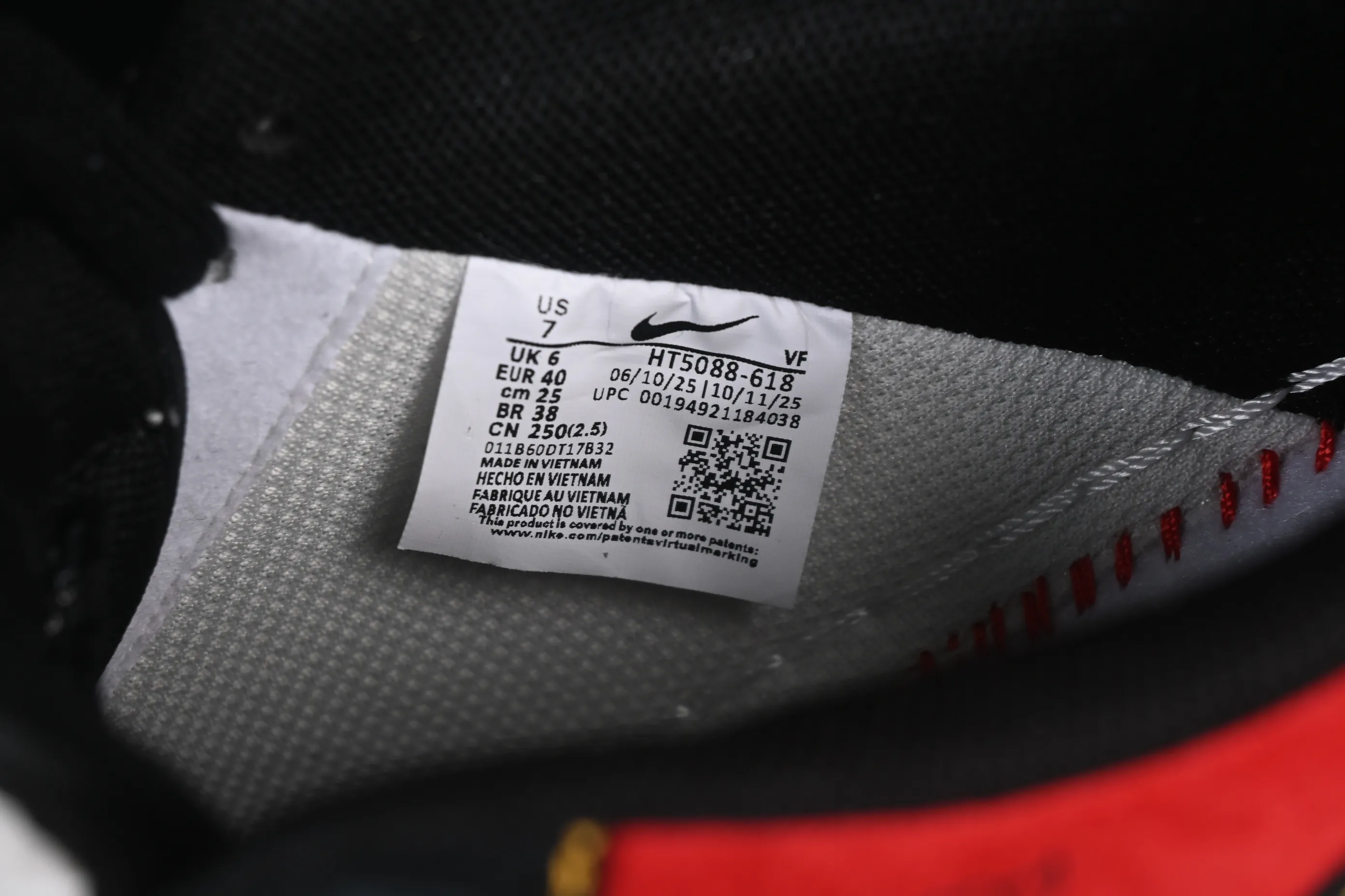All categories Nk Air Force 1 Air Force series Nk Air Force 1 Low Air Force low-top Nike Air Force 1'07 Low Black, white and red contrast Air Force 1 low-top casual sneakers HT5088-618